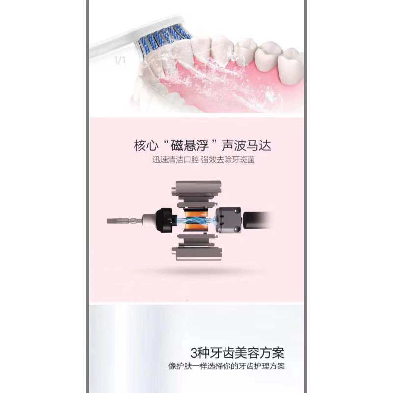 艾博尼声波电动牙刷X6(珍珠白)