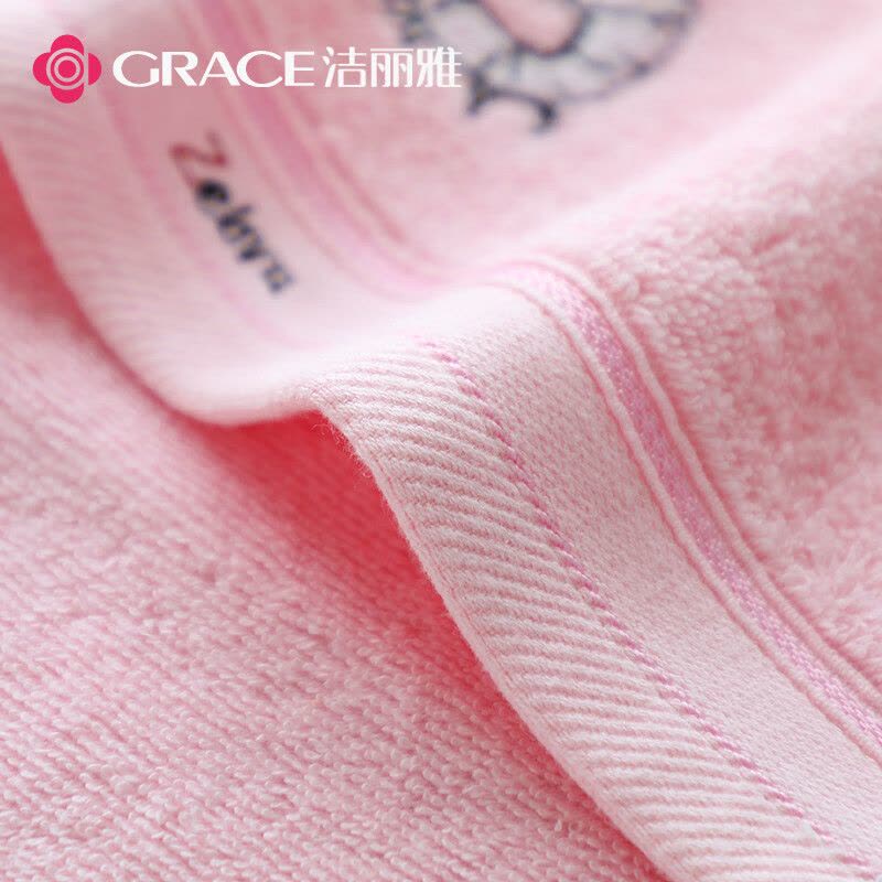 洁丽雅(grace)E3112儿童婴儿毛巾3条装 50*24cm颜色随机发货卡通可爱宝宝吸水小毛巾图片