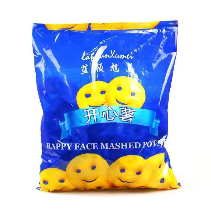 蓝顿旭美开心薯2kg原装笑脸开心薯饼土豆冷冻薯条油炸半成品小吃默认
