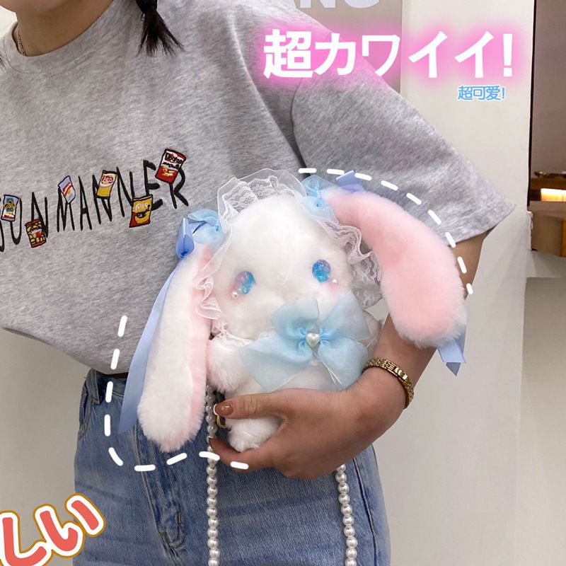 配饰包日系洛丽塔少女单肩斜挎卡通包包白色单卖兔子没珍珠链>800_800