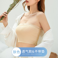浪莎抹胸式内衣裹胸防走光无肩带夏季美背莫代尔打底内搭聚拢文胸 均码/适合80斤-130斤防走光女神百搭抹胸 (肤色1件)透气款&不带垫