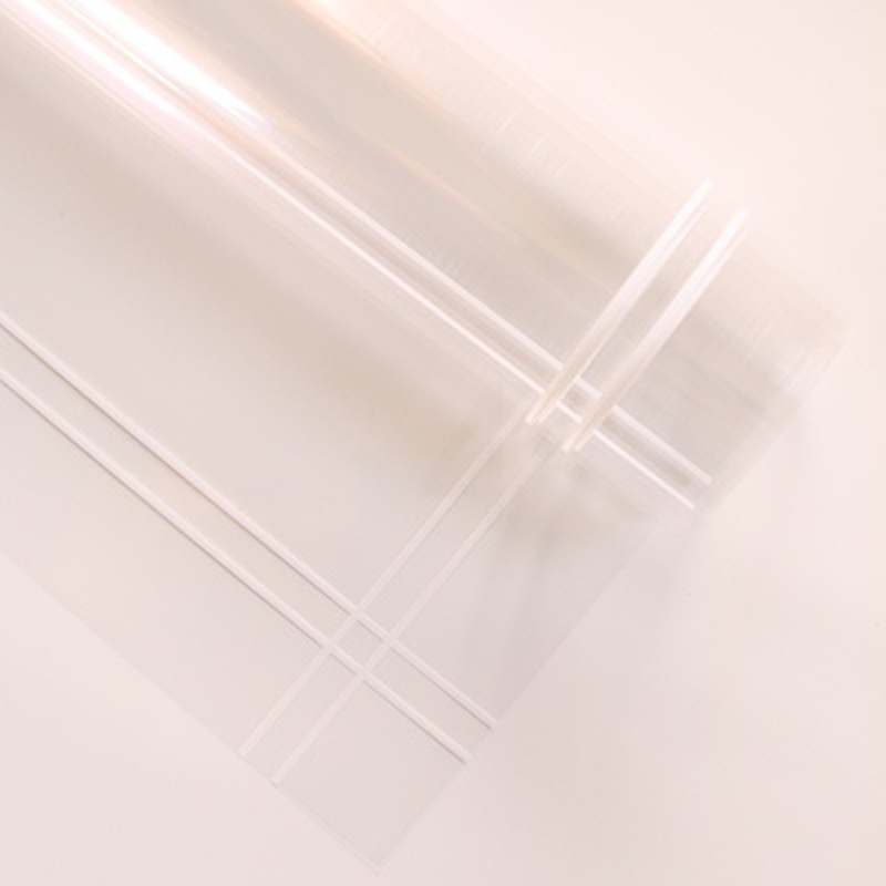 白色 。鲜花包装纸透明玻璃纸防水韩式花束花店用品包装材料边框印花