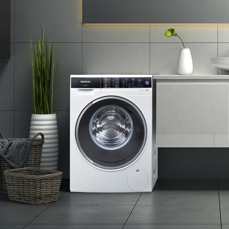 西门子(SIEMENS)XQG90-WM14U6600W 9公斤 高温煮洗除菌 变频 智能添加 滚筒洗衣机(白色)