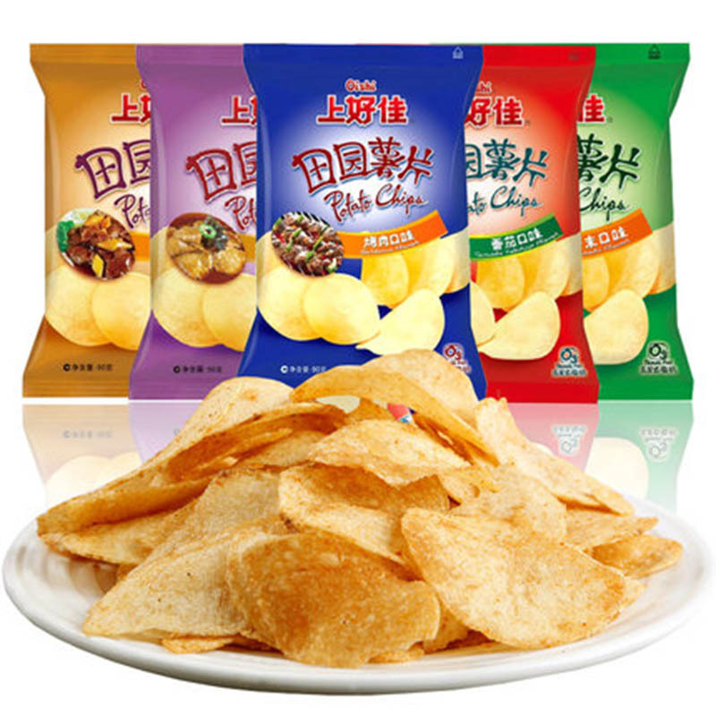 上好佳 田园薯片 青柠海盐味 80g