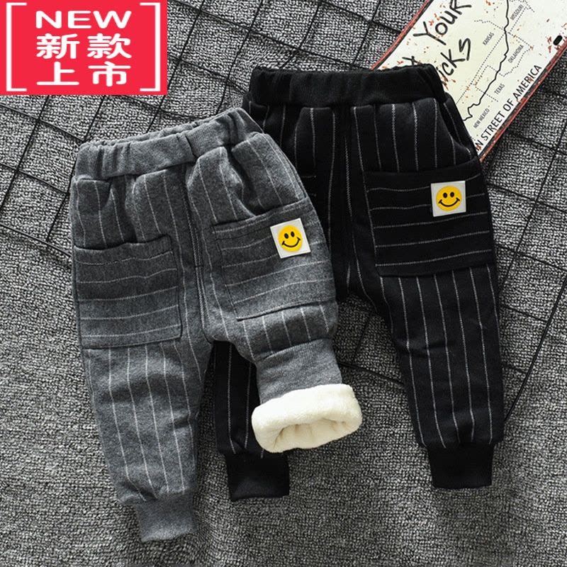 可莉允儿童棉裤三层加厚冬季宝宝夹棉男童外穿保暖裤婴儿长裤加绒裤子潮图片