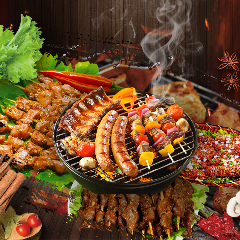 【中华特色】包头馆 烧烤套餐食材 5-6人餐98串内蒙羊肉串牛肉串 户外BBQ新鲜冷冻真空半成品 华北