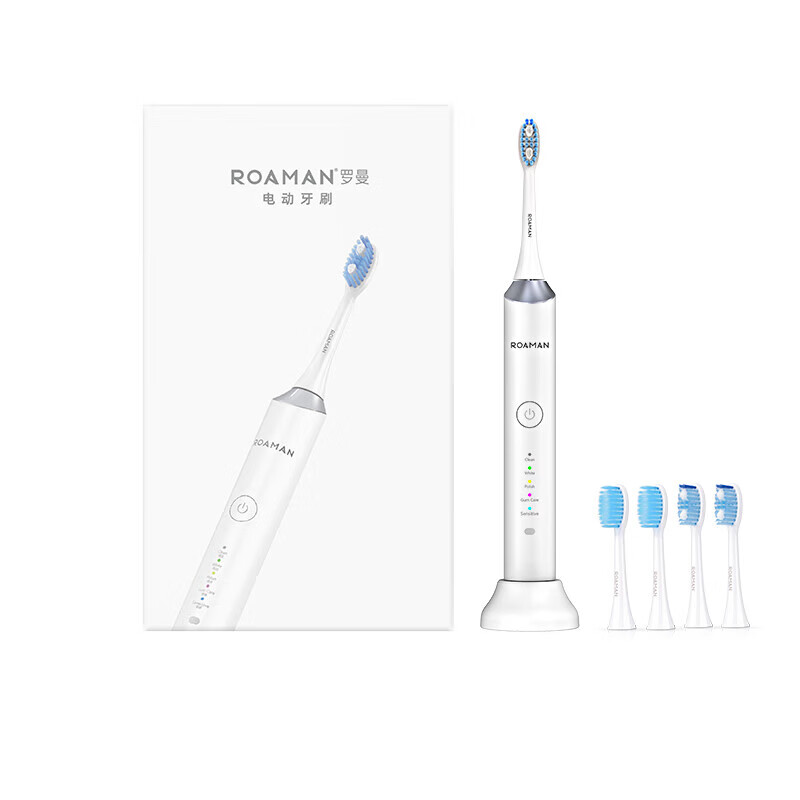 罗曼(ROAMAN) 智能换挡震动 5种模式IPX7防水清洁系列 E7波浪刷电动牙刷