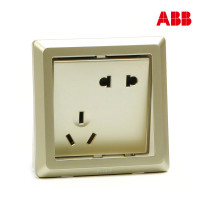 ABB开关插座 德逸珍珠金 五孔插座香槟金二三插五眼面板AE205-PG