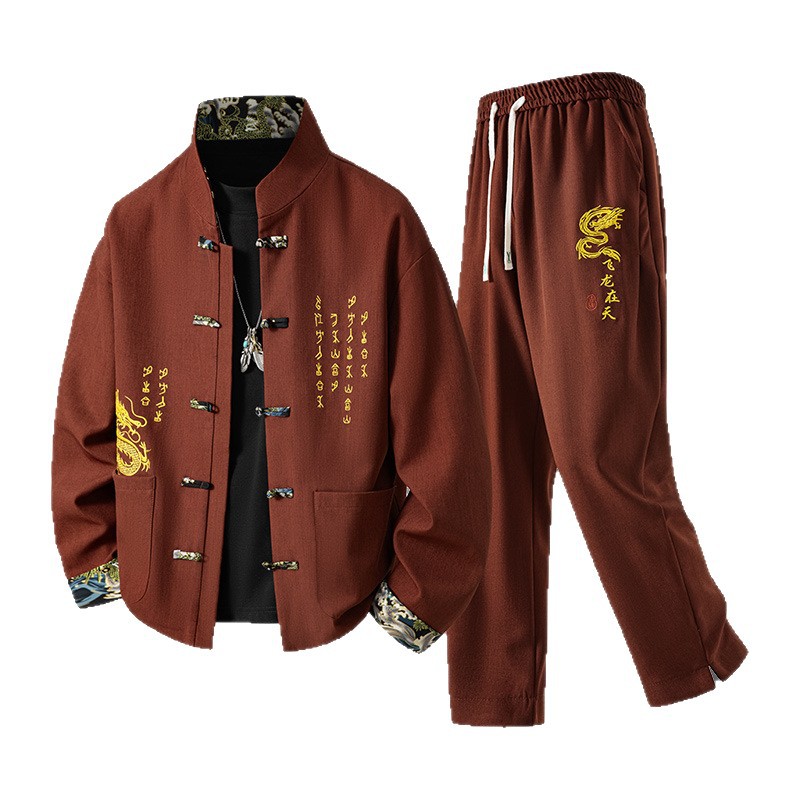 2025年男士春秋季国风经典时尚休闲百搭套装潮流百搭柔软亲肤高清大图