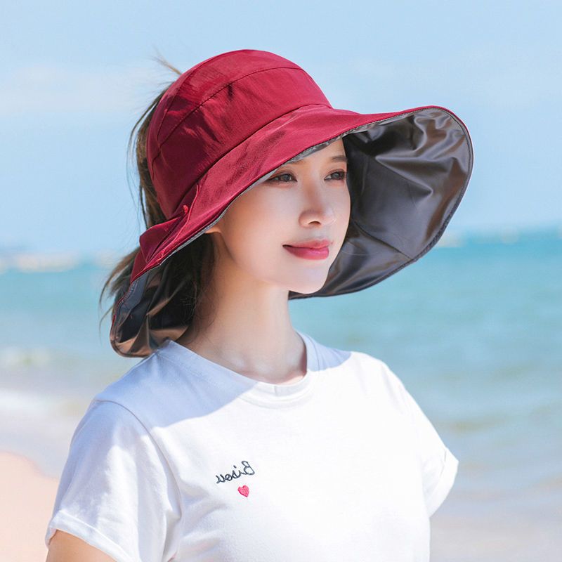 渔夫帽女帽子夏季防晒韩版潮日系遮脸防紫外线帽子大沿防晒遮阳帽经典