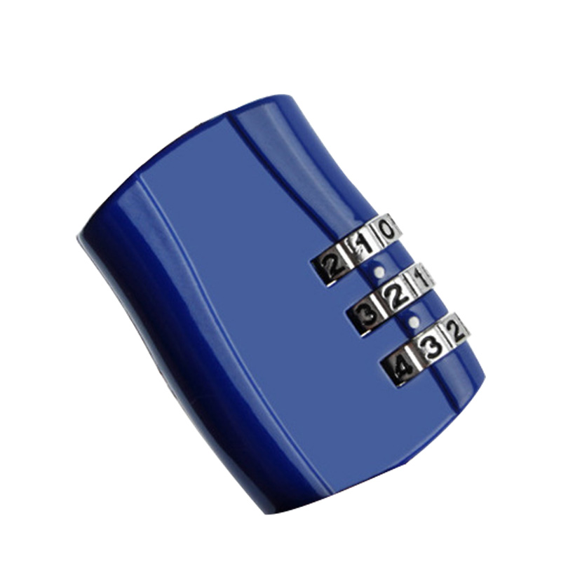 苏识 ZCL293蓝 圆形钢丝绳 密码锁 (计价单位:个) 蓝色高清大图