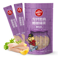 顽皮Happy100宠物零食 噜吸吸鳕鱼猫条14g*5包猫湿粮流质零食
