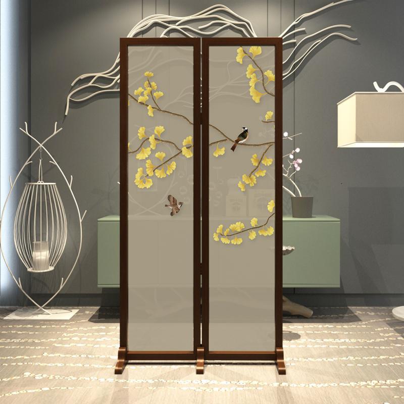 欧式屏风隔断墙客厅餐厅办公酒店卧室遮挡家用移动折叠布艺纱折屏高清大图
