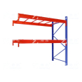 臻远ZY4121456 重型货架仓储高位货架单层称重1000kg 蓝橘色副架2层