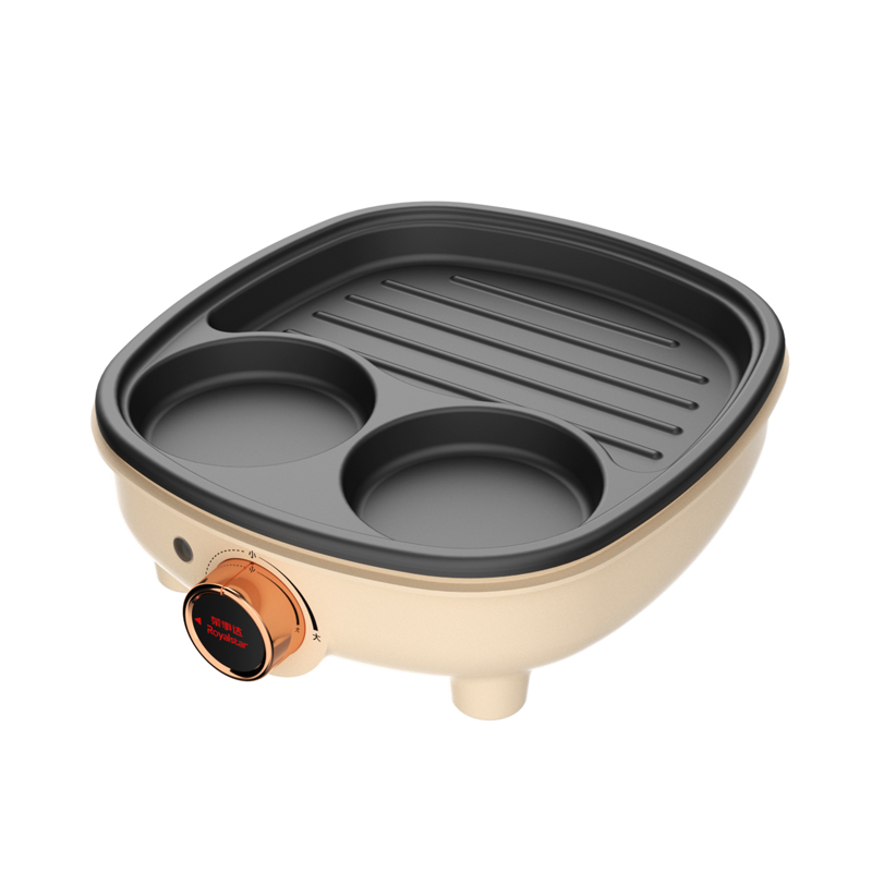 荣事达royalstar煎烤机rsb702a家用多功能煎烤机烙饼机不粘烤盘参数