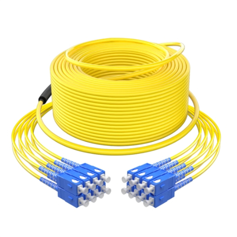 辉宏时代室内单模分支光缆8芯 免熔接成品光纤跳线国标电信级 SC-FC-LC-ST 60m