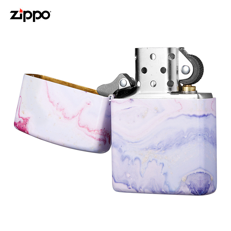 ZIPPO芝宝打火机美国原装ZIPPO防风煤油打火机 ins风墨色渲染Z-30032