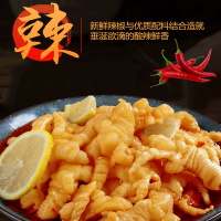 [五个农民甄选]度那酸辣蒜香味去骨鸡爪1000克 网红食品 现做现发