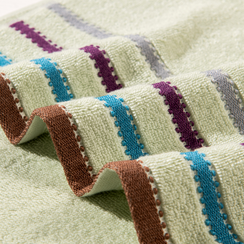 洁玉 A类无荧光纯棉素色多臂毛巾85g 3条 米绿棕 JY-1331F-3MZLV 米色+绿色+棕色高清大图