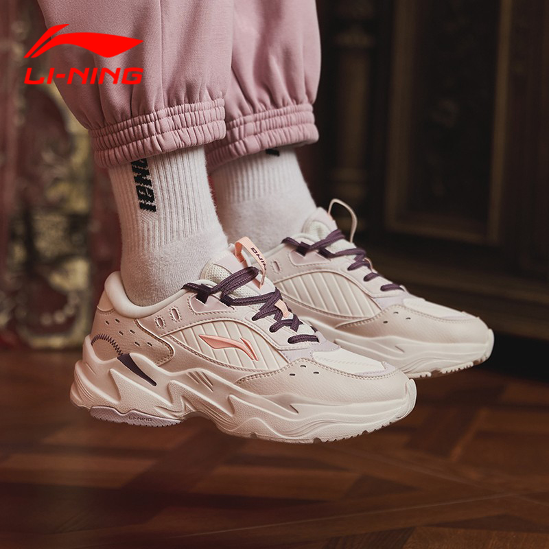 李宁运动鞋女鞋2022夏季新款官方正品增高跑步鞋经典复古休闲鞋