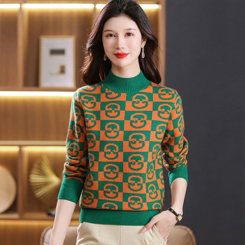 免费试穿 秋冬款短款毛衣女内搭春秋半高领针织打底衫女套头毛衣半高领条纹套头短款内搭针织打底衫上衣服打底衫显瘦洋气打底衫女图片