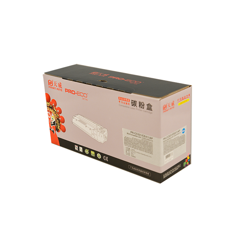 天威(PRINT-RITE) CC530/CE410AP系列彩色硒鼓 带芯片 行业装 黑青黄红四色可选