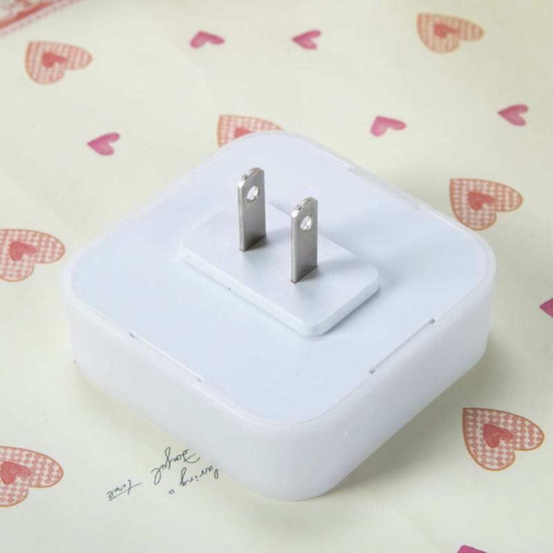 光控节能小夜灯柔光暖光led感应起夜灯婴儿床头喂奶灯房间卧室省 升级版[白色]买1送1发2个图片