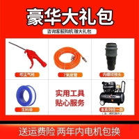 闪电客气泵空压机小型空气压缩机奥突斯充气无油静音220V木工喷漆冲气泵 黑色30L-550W四件套