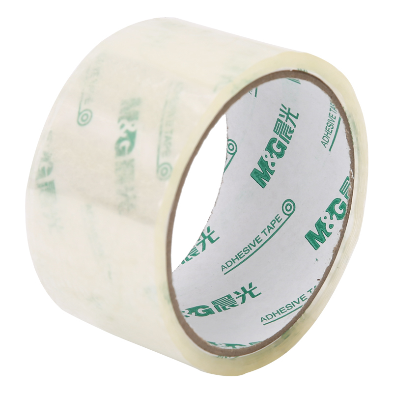 晨光 48mm透明封箱胶带米黄色胶带粘性好 普透胶带48mm*27米 AJD97326 6卷/筒