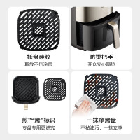 美的(Midea)炎烤空气炸锅不用翻面 可视窗口 不沾易清洗 准确定时 轻脂 低油煎炸6.5L大容量 KZC6502XM