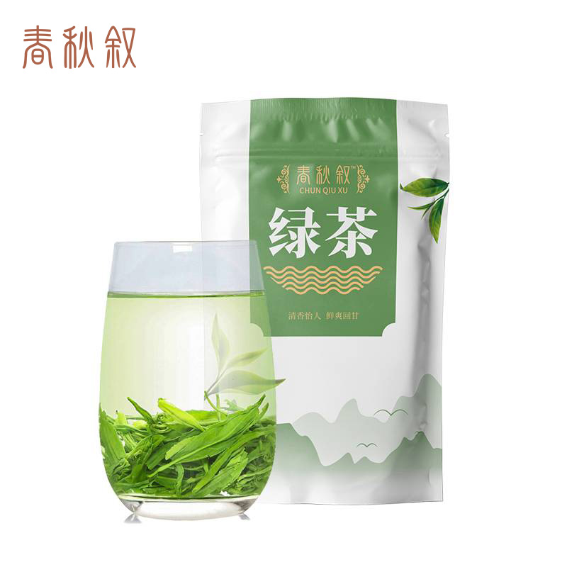 春秋叙 毛尖 绿茶 100g(一级) 袋高清大图