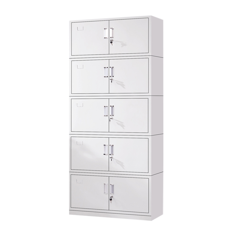 凤凰泾钢制文件柜档案柜财务凭证柜带锁储物柜铁皮柜书柜分五节文件柜高清大图