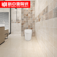 新中源陶瓷卫生间瓷砖300x300田园格子布纹厨房墙砖浴室防滑地砖30165