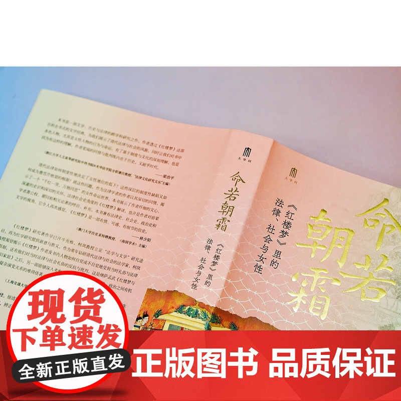 大学问 · 命若朝霜:《红楼梦》里的法律、社会与女性 柯岚/著 红楼梦 清代法 清代女 广西师范大学出版社高清大图