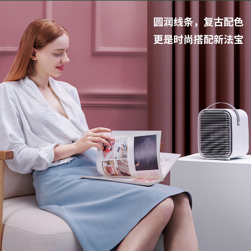 苏宁宜品取暖器暖风机电暖器家用小型台式电暖气小太阳热风机迷你办公室节能省电取暖神器桌面取暖器/绿色负离子款高清大图