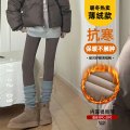 加绒鲨鱼裤女外穿新款秋冬高腰提臀瑜伽裤冬季加厚保暖打底裤 S【80-95斤】 加绒/深咖【芭比款】