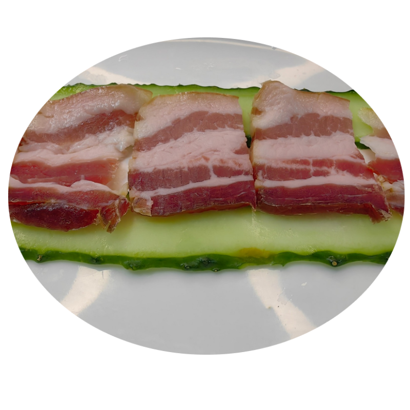 食色鲜野皖南腊味腌制五花肉刀板香500g/袋