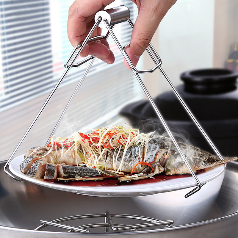 防烫夹子取碗器家用多功能不锈钢夹盘子提盘夹防滑取碗夹厨房神器