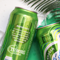 乐堡啤酒(Tuborg)清爽小麦啤酒500ml*12听装