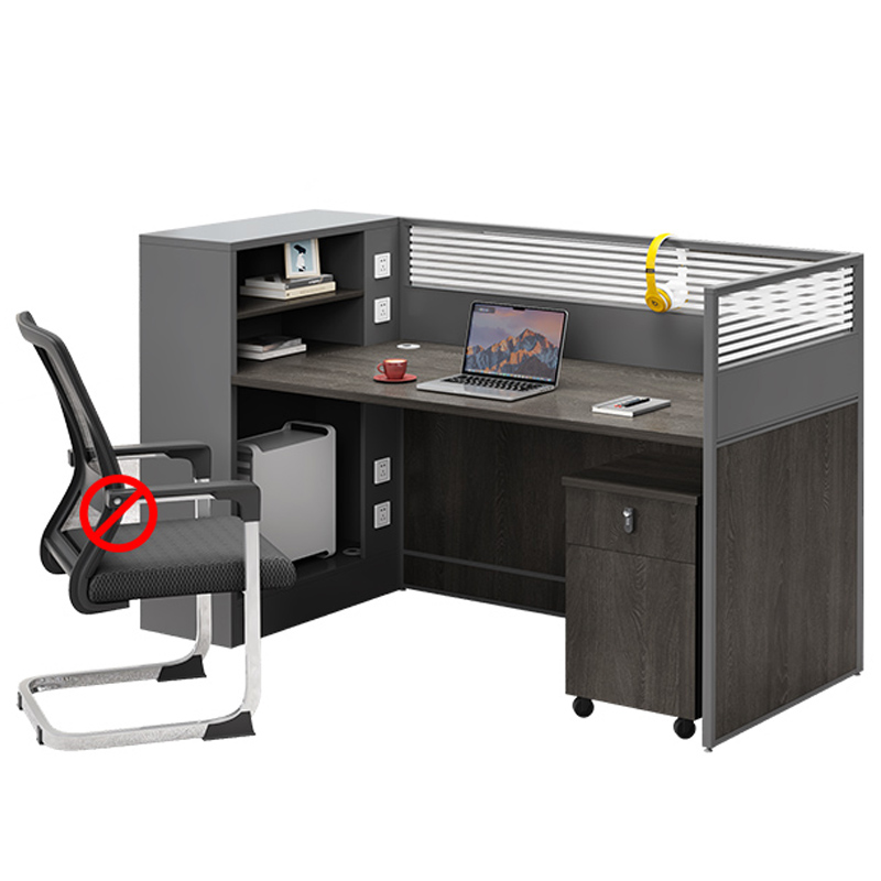 芙瑞塔屏风工位 单人位+柜张高清大图