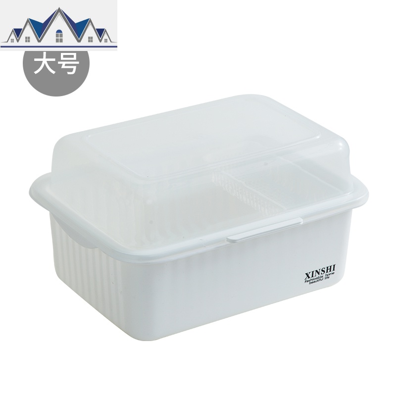 厨房沥水碗架带盖塑料碗柜碗筷餐具收纳盒放碗碟架滴水碗盘置物架_34_865 0842大号