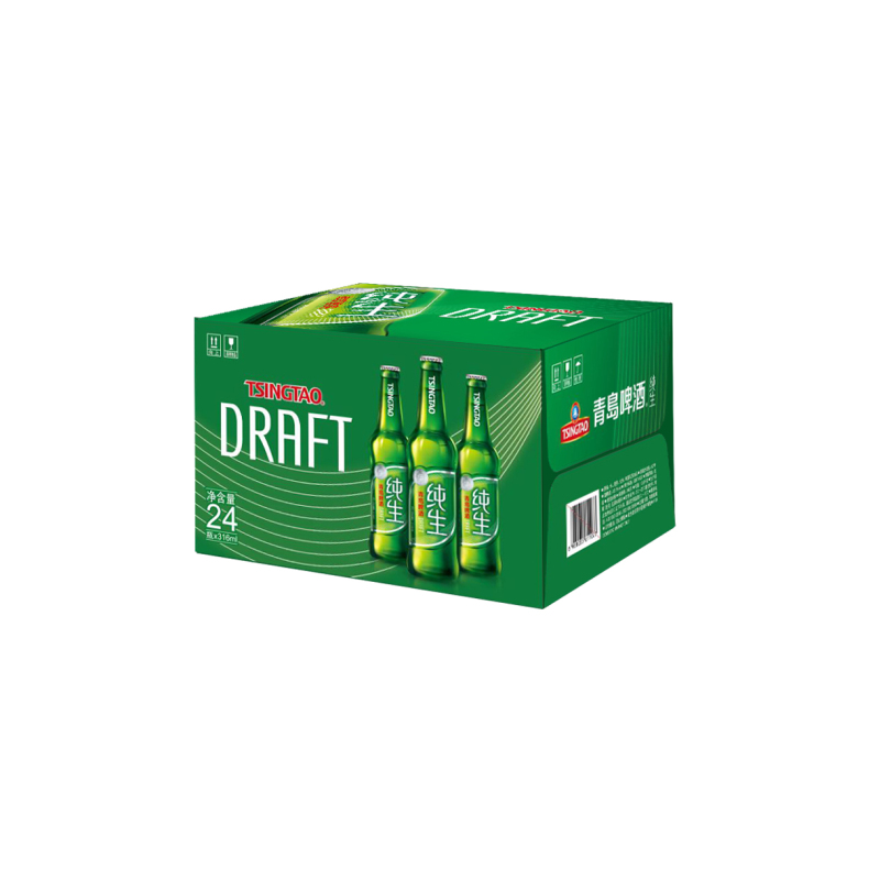 青岛啤酒(TSINGTAO)纯生8度316ml*24瓶 整箱装