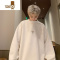YANXU美式复古卫衣男潮牌百搭宽松休闲外套绒套头上衣服