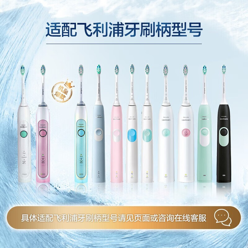 飞利浦(Philips)电动牙刷刷头替换头适配HX6730-HX6511-HX6806-HX6808-HX6213高清大图