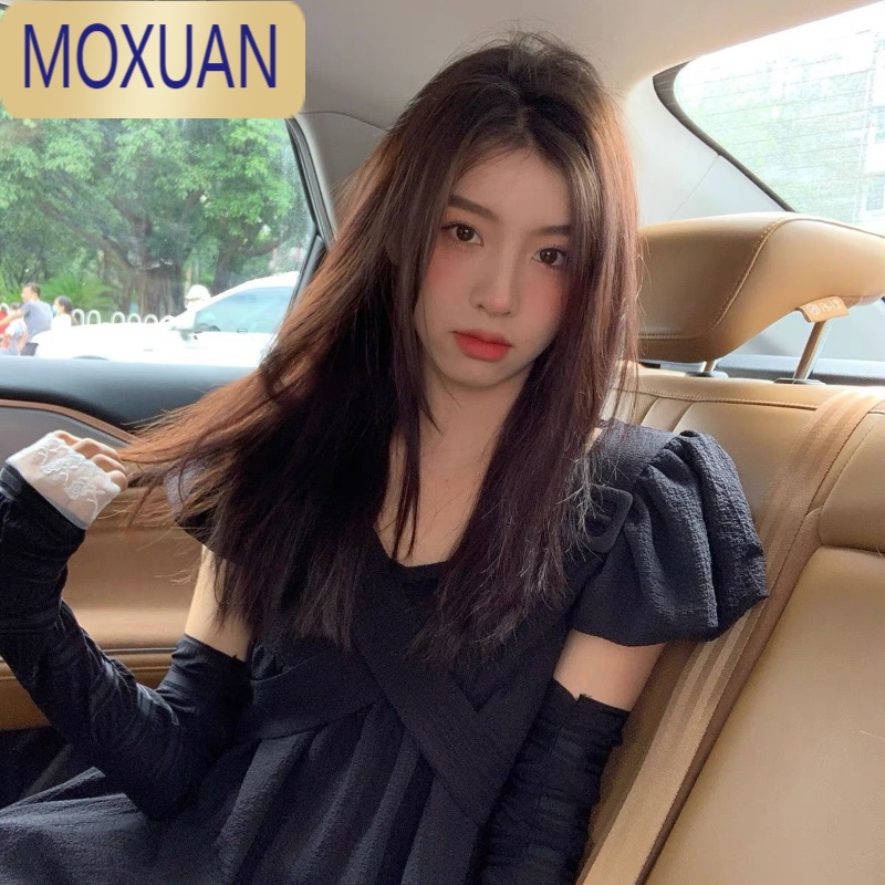 MOXUAN夏季蕾丝薄款防晒遮纹身女开车宽松冰丝袖套手臂套袖手套