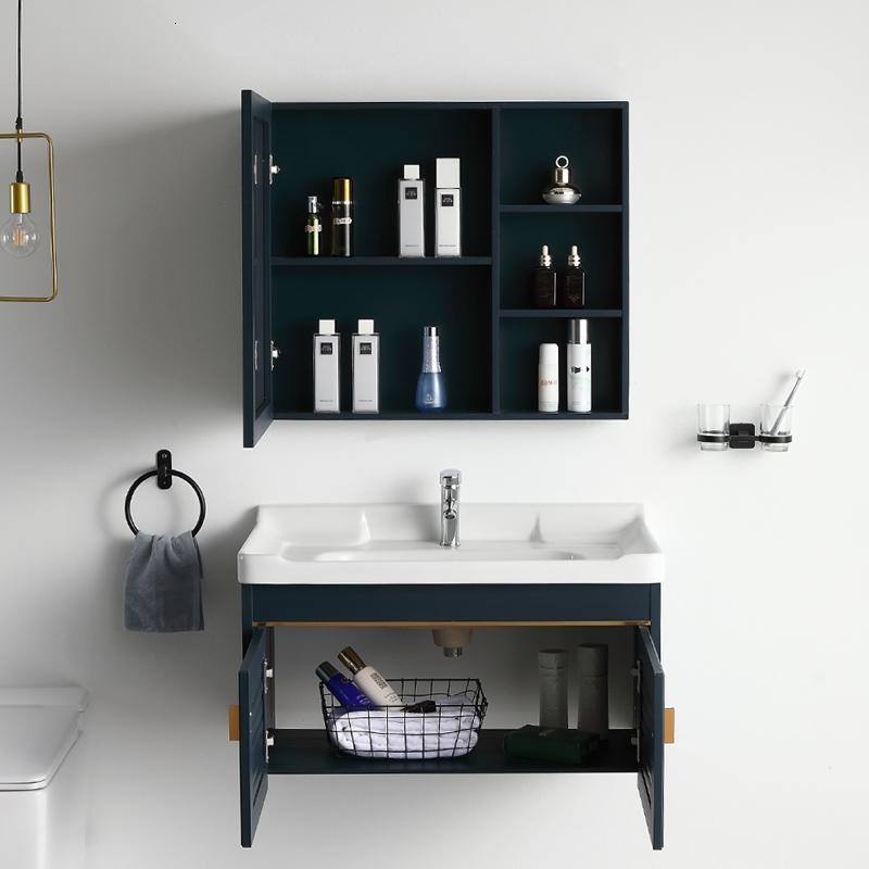闪电客现代简约太空铝浴室柜洗脸盆卫生间面盆一体洗漱台洗手台盆柜