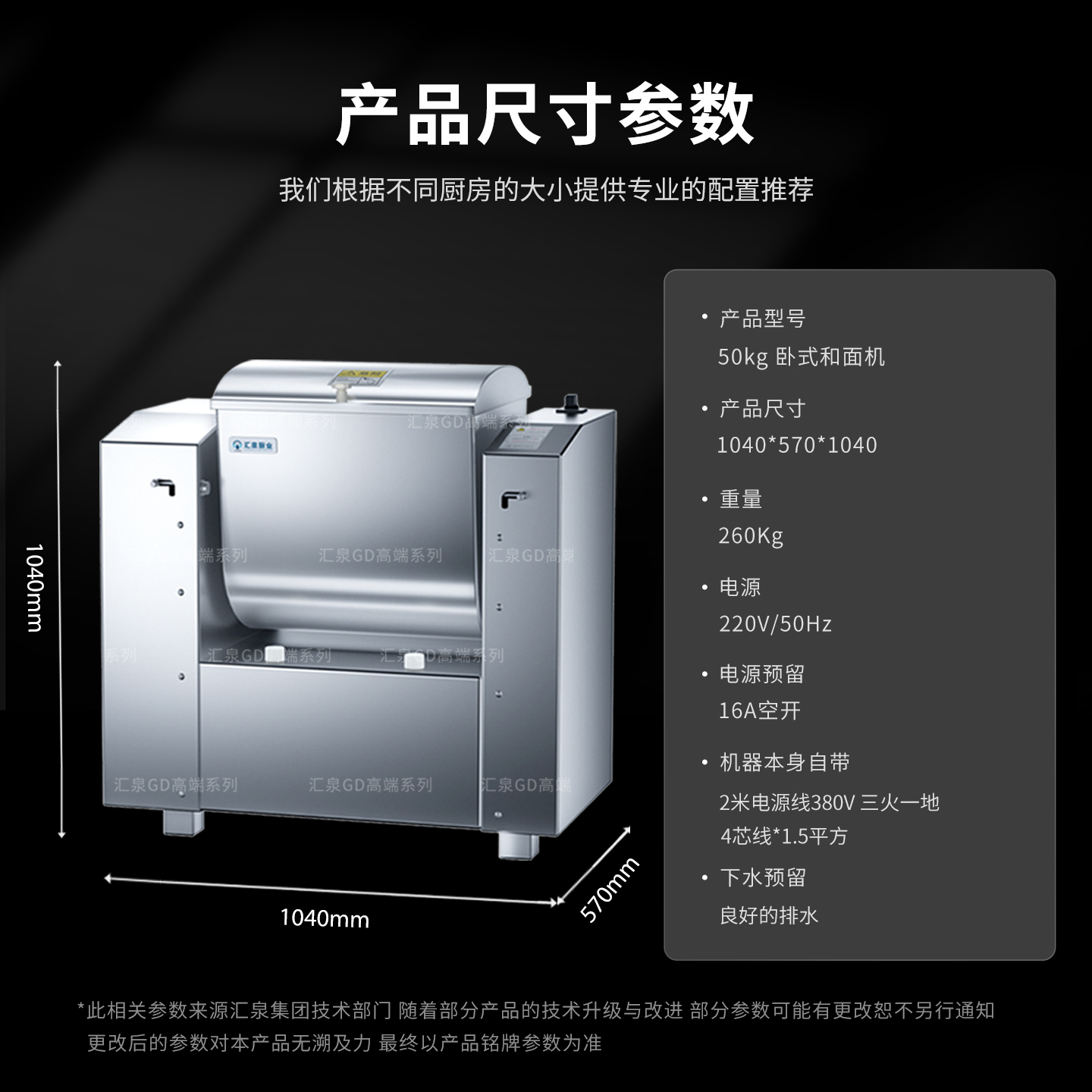 汇泉大型面点和面机强力电机高效省时高清大图