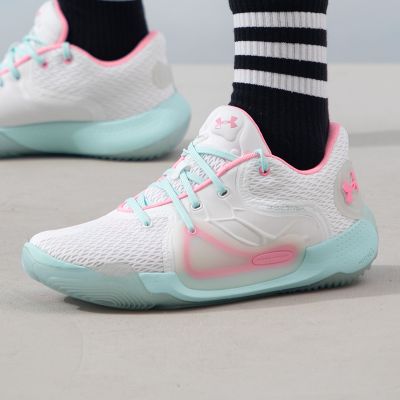 安德玛UA Spawn2男子新款训练防滑耐磨低帮实战运动篮球鞋3022626-104 ZP 3022626-104/白色/粉色 42