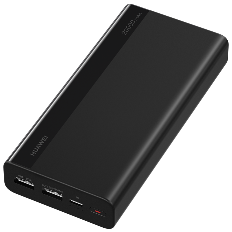 HUAWEI/华为18W双向快充移动电源/充电宝 CP22QC(黑色)20000毫安大容量可上飞机聚合物通用移动电源