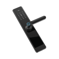 TCL 万家K5F 指纹智能锁 下压式半自动把手款 C级锁芯+AI指纹 黑色
